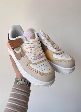 🌼nike air force 1 shadow brown
новинка трендові коричневі бежеві кросівки найк форс весна літо осінь кофейные бежевые женские кроссовки