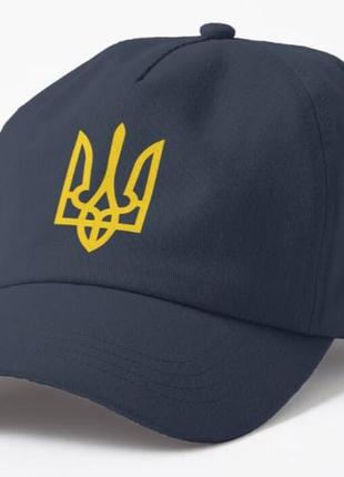 Кепка унисекс с патриотическим принтом классический герб украины трезубец