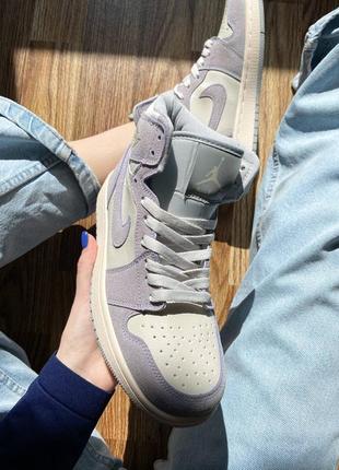 Кросівки nike air jordan retro high light purple8 фото