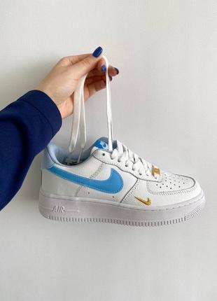 Кросівки nike air force 1 mini swoosh blue1 фото