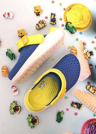 Дитячі крокси сабо crocs kids' literide clog bright cobalt /citrus блакитні