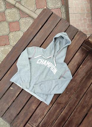 Винтажное укороченное худи champion heritage fit худи-топ обрезанное худи cropped6 фото