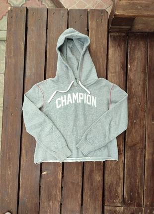 Винтажное укороченное худи champion heritage fit худи-топ обрезанное худи cropped4 фото