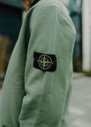 Світшот в стилі stone island хакі