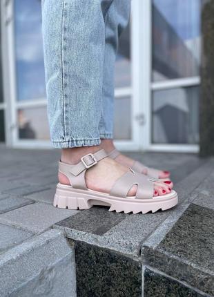 Босоніжки сандалії літні босоніжки бежеві босоніжки5 фото