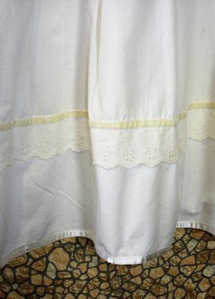 Белая юбка с прошвой   "madona"   l   германия3 фото