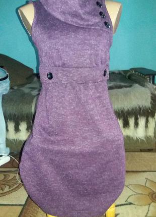 Трикотажне плаття-туніка з об'ємним коміром від lovely day