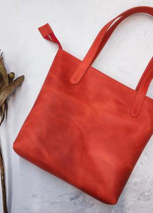 Женская кожаная сумка тоут на молнии stedley