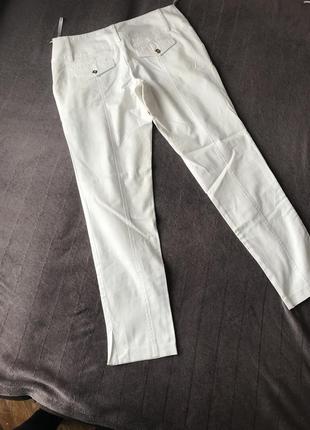 Укорочені білі брюки2 фото