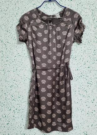 Легке шовкове плаття soft grey, р. s-m