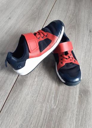 Кроссовки на липучке т.синие/красные,31 р