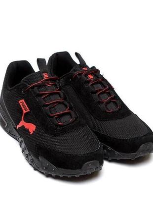 Мужские кроссовки сетка puma black7 фото