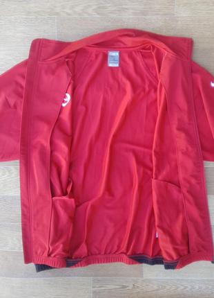 Nike dry-fit l мужская спортивная кофта красная/черная2 фото