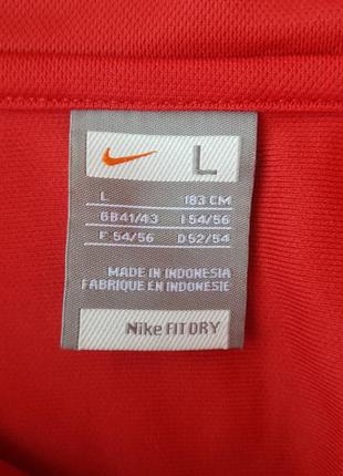 Nike dry-fit l мужская спортивная кофта красная/черная9 фото