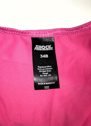 Спортивный топ shock absorber новый! 34b /75b в зал англія для спорту рожевий шок абсорбер2 фото