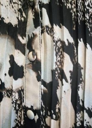 3 дня!шикарная блуза кофта ткань плиссе тканевые пуговицы фирмы bhs (биэйчэс)3 фото