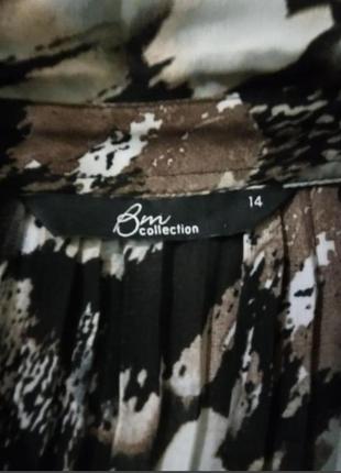 3 дня!шикарная блуза кофта ткань плиссе тканевые пуговицы фирмы bhs (биэйчэс)5 фото