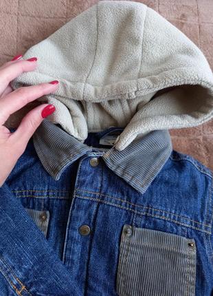 Джинсовці на флісі, джинсова куртка 92/1041 фото