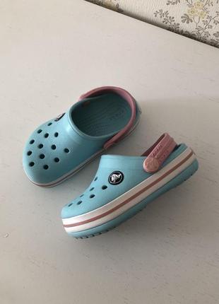 Сабо сандалі босоніжки crocs Сірі crocband c 7