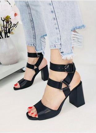 Босоножки женские nivelle 2123/8058-8066 чёрные (лето кожа натуральная)