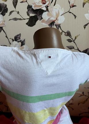 Футболка у смужку полосата майка tommy hilfiger томмі хілфігер томі хілфігер тільник томі5 фото