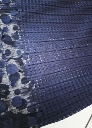 Гіпюрова спідниця максі густо-синього кольору2 фото