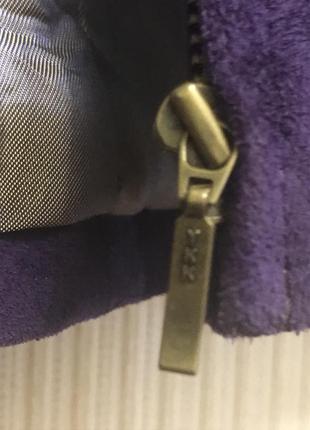 Жакет куртка натуральная замша фиолетовый marks & spencer оригинал5 фото