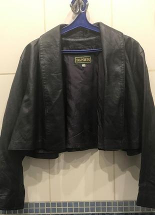 Болеро куртка натуральна шкіра темно синя danier канада оригінал