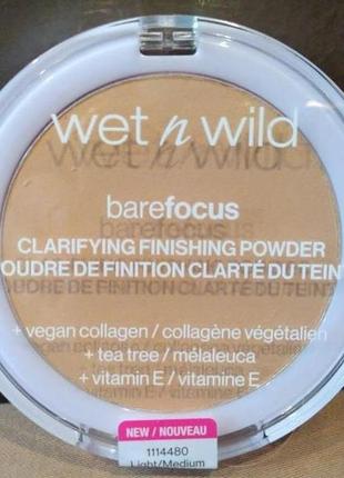 Финиш пудра wet n wild bare focus clarifying finishing powder-light-medium.2 фото