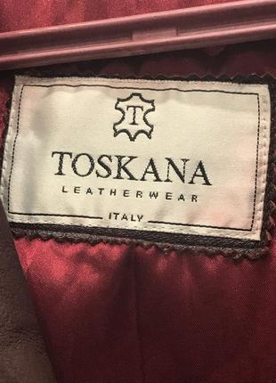 Пальто плащ натуральная кожа коричневый toskana leather wear cheviot toga италия оригинал5 фото