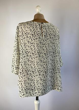 Monsoon шелковая блуза в горошек (100% шелк)2 фото