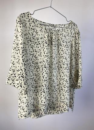 Monsoon шелковая блуза в горошек (100% шелк)3 фото