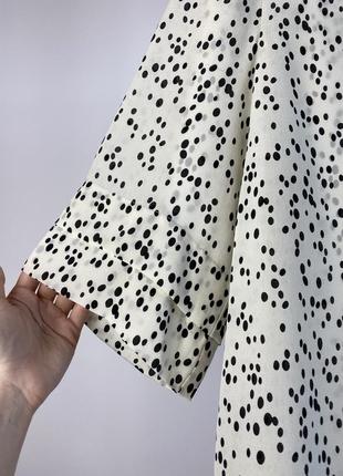 Monsoon шелковая блуза в горошек (100% шелк)5 фото