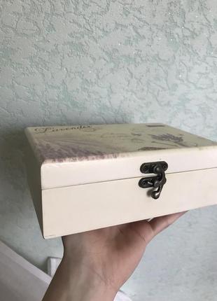 Винтажная шкатулка коробка с лавандой2 фото
