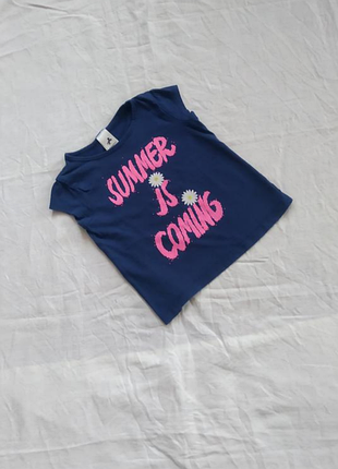 Бавовняна трикотажна футболка з контрастною написом бренду palomino uk 5 eur 110