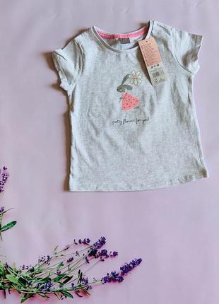 Новая милая футболка pepco девочке 4-5 лет .