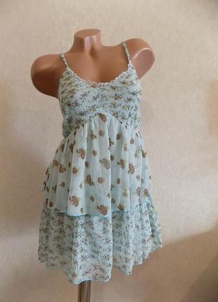 Сарафан шифоновый в мелкий цветочек фирменный brooker размер 42-44