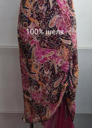 Шелковая юбка fenn wright manson с принтом