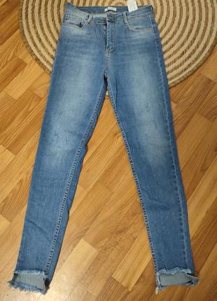 Вузькі джинси,стрейч,потертості,розмір с,м/woox denim