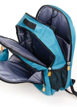 Нейлоновий рюкзак синій3 фото