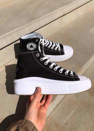 Кеды converse chuck taylor move high black