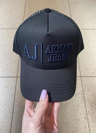 Тракер кепка бейсболка armani jeans з сіткою
