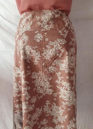 Літня спідниця легка тонка імітація на запах міді приталена юбка летняя котон лёгкая красивая6 фото