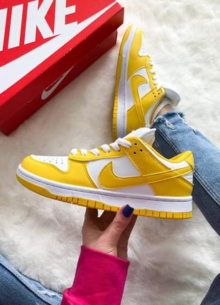 Кросівки nike dunk low yellow4 фото