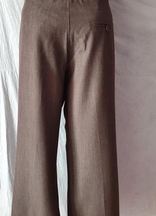Штани легкі прямі широка штанка кофейні штани прямі красиві на літо широкі палаццо5 фото