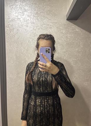 Вечернее нарядное платье с кружевом3 фото