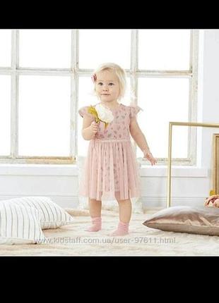 Миле святкове дитяче плаття з фатином на 6-12 місяців ріст 74-80 lupilu3 фото