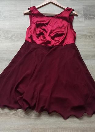 Красное платье м- l размера3 фото