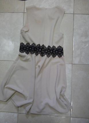Распродажа! нюдовое платье черное кружево м 40 евро new look2 фото