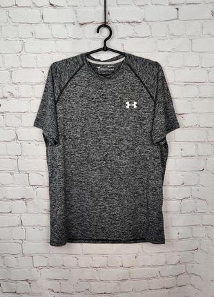 Футболка мужская спортивная тренировочная серая under armour1 фото